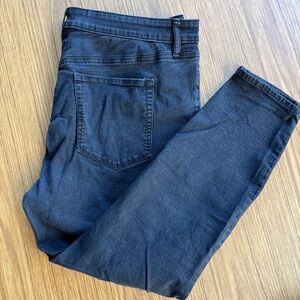 LOFT Plus High-Waist Skinny Jeans Dark Gray Women’s 20